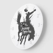 Das Leben ist eine Reise zu genießen - Wählen Sie Große Wanduhr (Winkel)