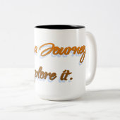 Das Leben ist eine Reise Zweifarbige Tasse (VorderseiteRechts)