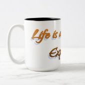 Das Leben ist eine Reise Zweifarbige Tasse (Links)