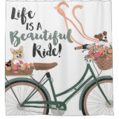 Das Leben ist eine schöne Fahrt Duschvorhang (Vorderseite)