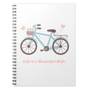Das Leben ist eine schöne Fahrt Fahrrad Notizbuch  Notizblock