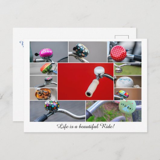 Das Leben ist eine schöne Fahrt mit dem Fahrrad! Postkarte (Vorne/Hinten)