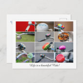 Das Leben ist eine schöne Fahrt mit dem Fahrrad! Postkarte (Vorne/Hinten)