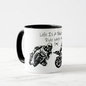 Das Leben ist eine schöne Fahrt mit dir, Personali Tasse (Vorderseite Links)