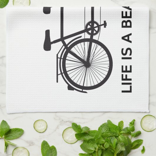 Das Leben ist eine schöne Fahrt, Tandemfahrrad Handtuch (Gefaltet)