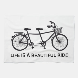 Das Leben ist eine schöne Fahrt, Tandemfahrrad Handtuch