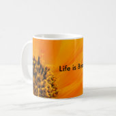 Das Leben ist eine schöne Motivation Kaffeetasse (Vorderseite Links)