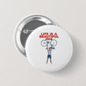 Das Leben ist eine schöne Reise Button (Vorne & Hinten)