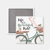 Das Leben ist eine schöne Reise Magnet (Vorderseite/Rückseite)