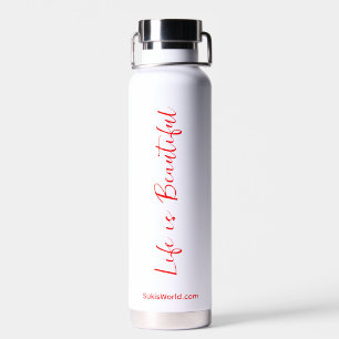 Das Leben ist eine schöne rote Blog-Marke Trinkflasche