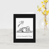 Das Leben ist eine schöne Sache-Gruß-Karte Karte (Gelbe Blume)