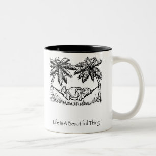 Das Leben ist eine schöne Zweifarbige Tasse