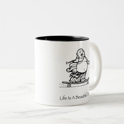 Das Leben ist eine schöne Zweifarbige Tasse (VorderseiteRechts)