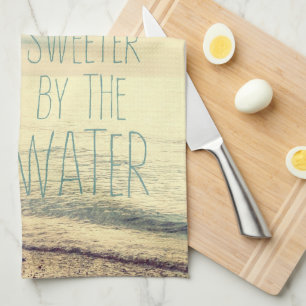 Das Leben ist eine schönere Strandlandschaft Handtuch