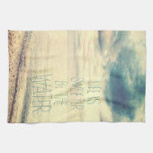 Das Leben ist eine schönere Strandlandschaft Handtuch (Horizontal)