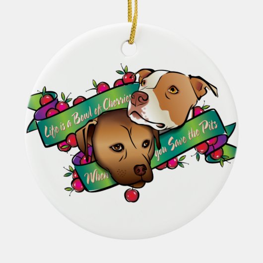 Das Leben ist eine Schüssel Kirschen… Keramikornament (Vorne)