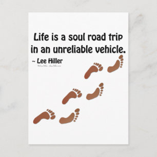 Das Leben ist eine Seelen-Roadtrip in einem unzuve Postkarte