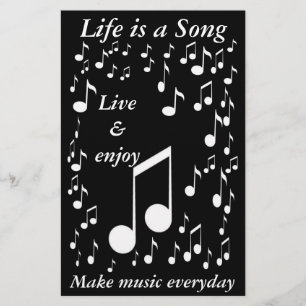 Das Leben ist eine Song-Stationery Briefpapier