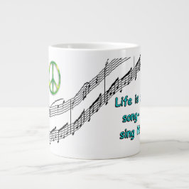 Das Leben ist eine Song-Tasse Jumbo-Tasse