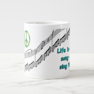 Das Leben ist eine Song-Tasse Jumbo-Tasse