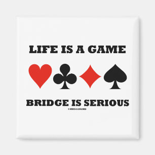 Das Leben ist eine Spiel-Brücke ist ernst (vier Magnet