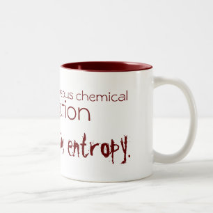 Das Leben ist eine spontane chemische Reaktion Zweifarbige Tasse