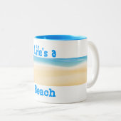 Das Leben ist eine Strand-Tasse Zweifarbige Tasse (VorderseiteRechts)