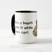 Das Leben ist eine Strandkaffee-Tasse Tasse (Vorderseite Links)