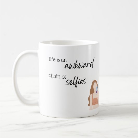 Das Leben ist eine unangenehme Kette selbstsüchtig Kaffeetasse (Links)