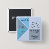 Das Leben ist eine verrückte Reise Button (Vorne & Hinten)