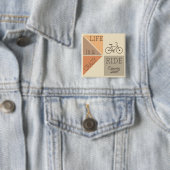 Das Leben ist eine verrückte Reise Button (Beispiel)