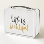 Das Leben ist eine wunderschöne Metal Lunch Box (Rückseite)