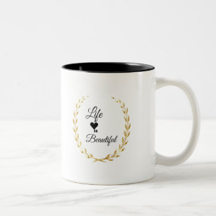 Das Leben ist eine wunderschöne Zwei-Tone-Tasse Zweifarbige Tasse