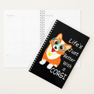 Das Leben ist einfach besser mit einem Corgi Planer