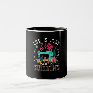 Das Leben ist einfach besser, wenn ich aufhöre Zweifarbige Tasse