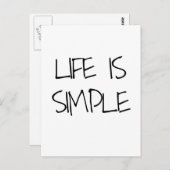 Das Leben ist einfach eine inspirierende Postkarte (Vorne/Hinten)