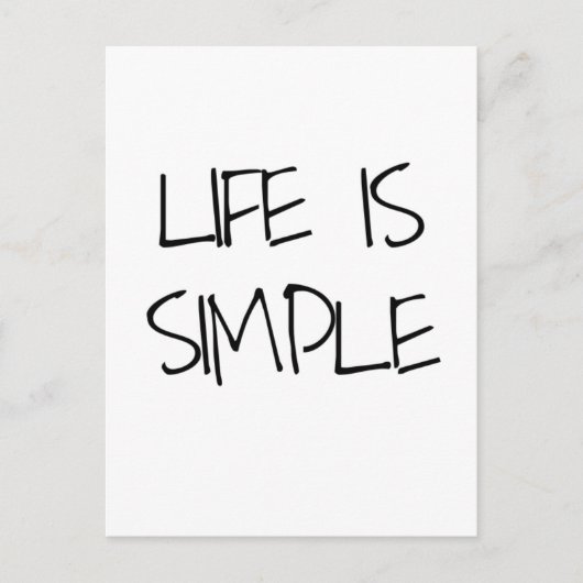 Das Leben ist einfach eine inspirierende Postkarte (Vorderseite)