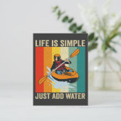 Das Leben ist einfach, fügen Sie Wasser lustige Ka Postkarte (Stehend Vorderseite)