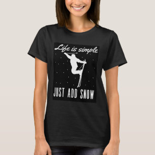 Das Leben ist einfach Schnee Füge Vintage-Snowboar T-Shirt