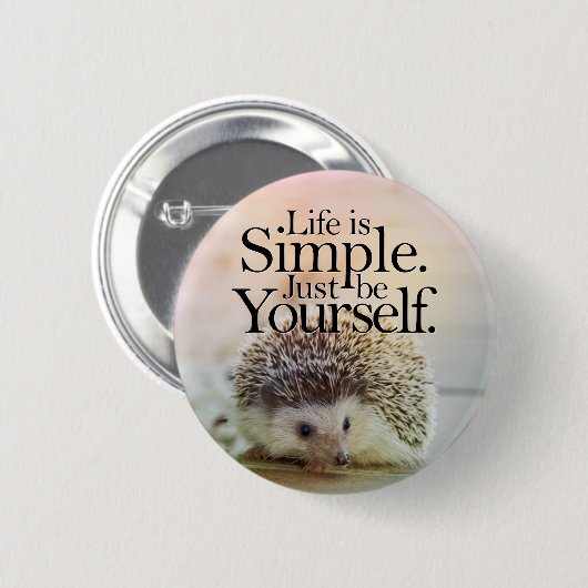 Das Leben ist einfacher niedlicher Button (Vorne & Hinten)