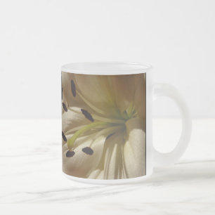 Das Leben ist - elegante weiße Lilie schön Mattglastasse