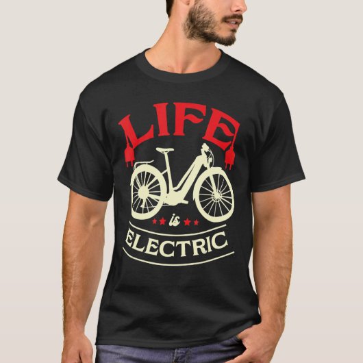 Das Leben ist Elektro-Bike E Bike Battery Bicycle T-Shirt (Vorderseite)