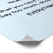 Das Leben ist endlich und zerbrechlich, Gedicht vo Poster (Ecke)