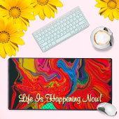 Das Leben ist Ereignis motiviert Liquidation Abstr Schreibtischunterlage