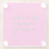 Das Leben ist erstickt Glasuntersetzer (Rückseite)