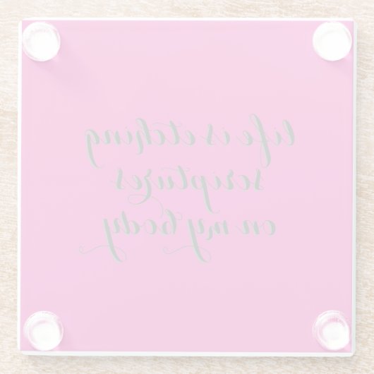 Das Leben ist erstickt Glasuntersetzer (Rückseite)