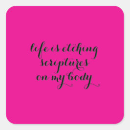 Das Leben ist erstickt Quadratischer Aufkleber