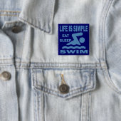 Das Leben ist, essen Schlaf-Schwimmen einfach Button (Beispiel)