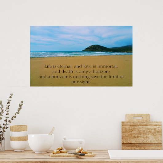 Das Leben ist ewig, und Liebe ist unsterblich POST Poster (Küche)