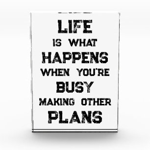 Das Leben ist... Funny Motivierend Zitat Fotoblock